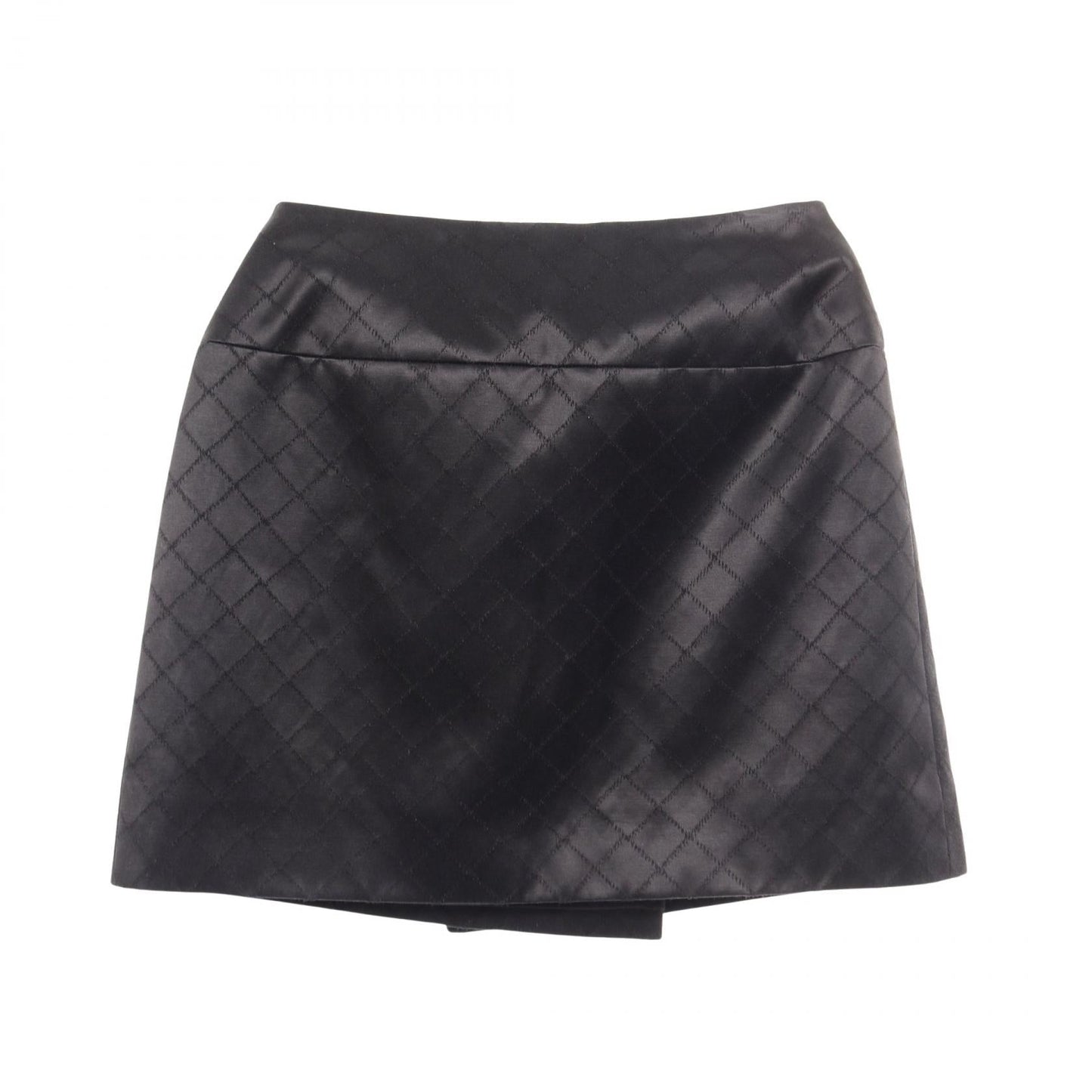Chanel Coco Mark Button Cotton Silk Skirt