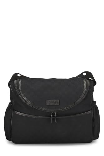 Gucci, Black Original GG Canvas Diaper Bag, Black