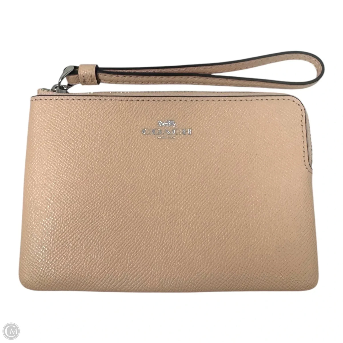 Corner Zip Wristlet Designer By Coach, Size: Small