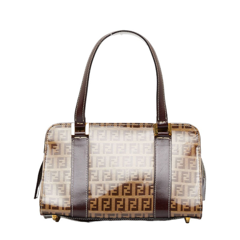 Fendi Zucchino Coated Canvas Handbag - '10s