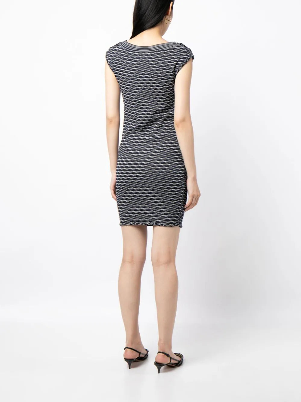 Jacquard Boat-Neck Dress