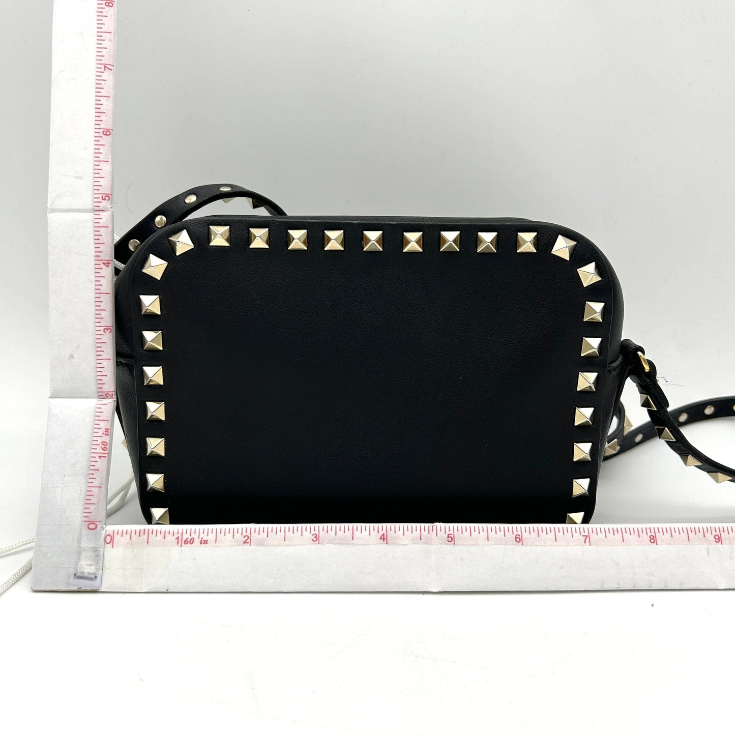 VALENTINO GARAVANI Calfskin Rockstud Camera Crossbody Bag LA20156