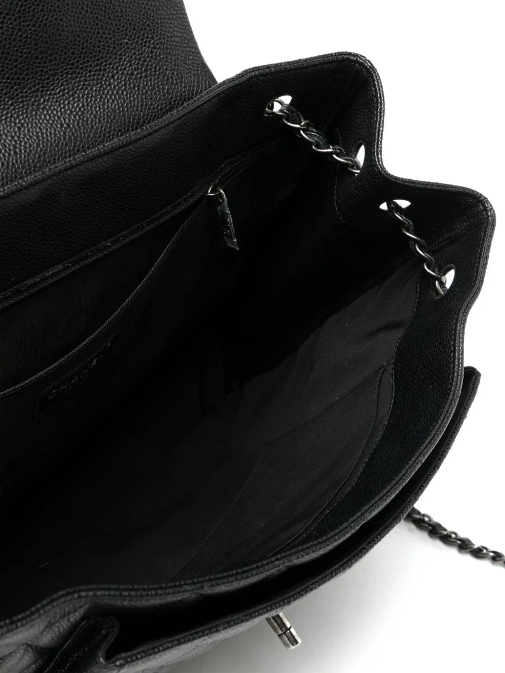 Paris-Edinburgh Black Caviar Flap Tote Bag