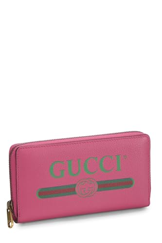 Gucci, Pink Leather Logo Wallet, Pink