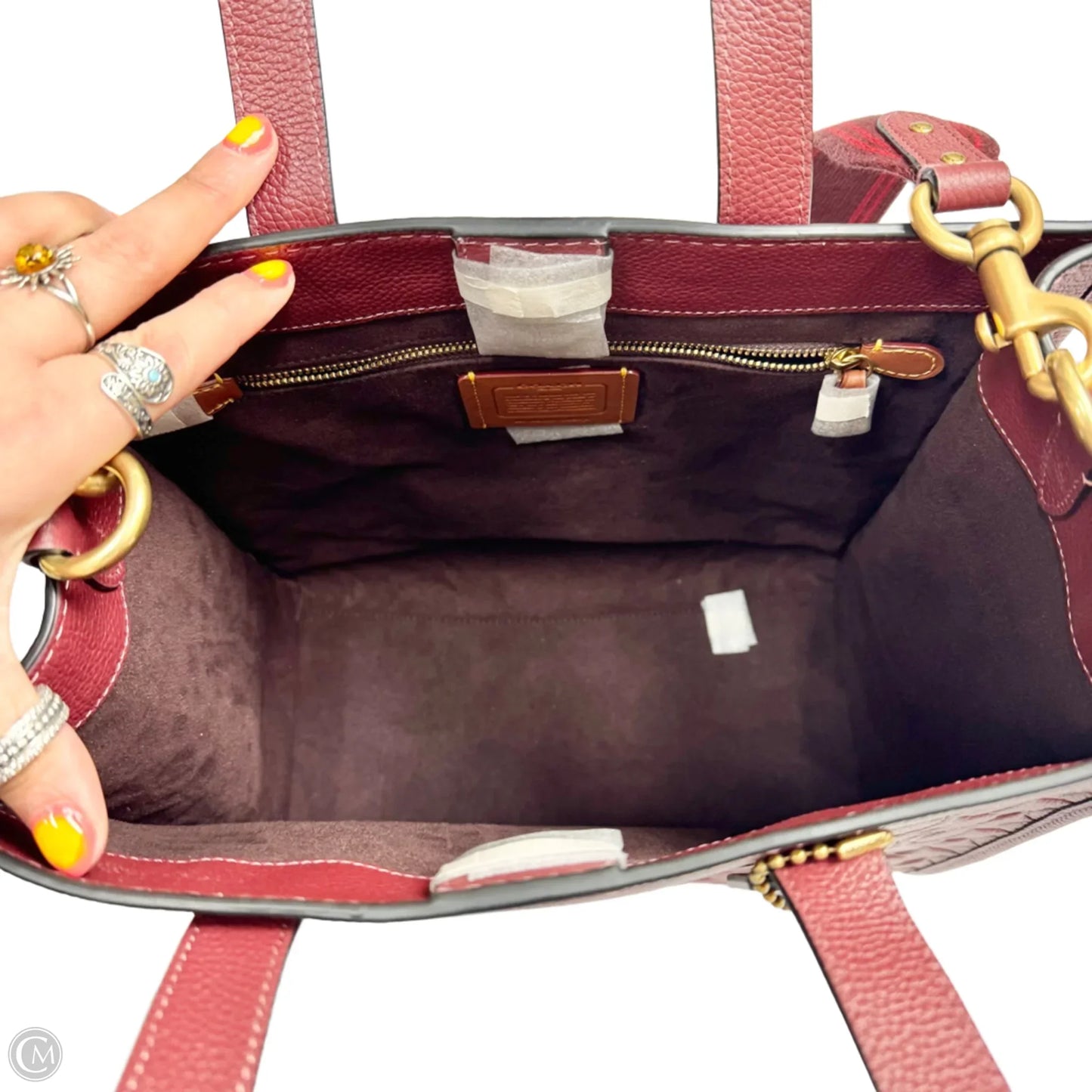 Tote Designer By Coach, Size: Medium