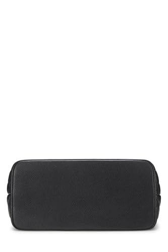Chanel,  Black Quilted Caviar Medallion Tote, Black