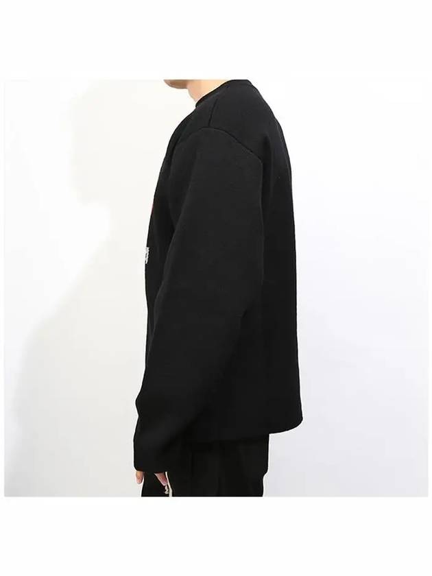 Luxury Balenciaga  Language Logo Wool Knit Top Black