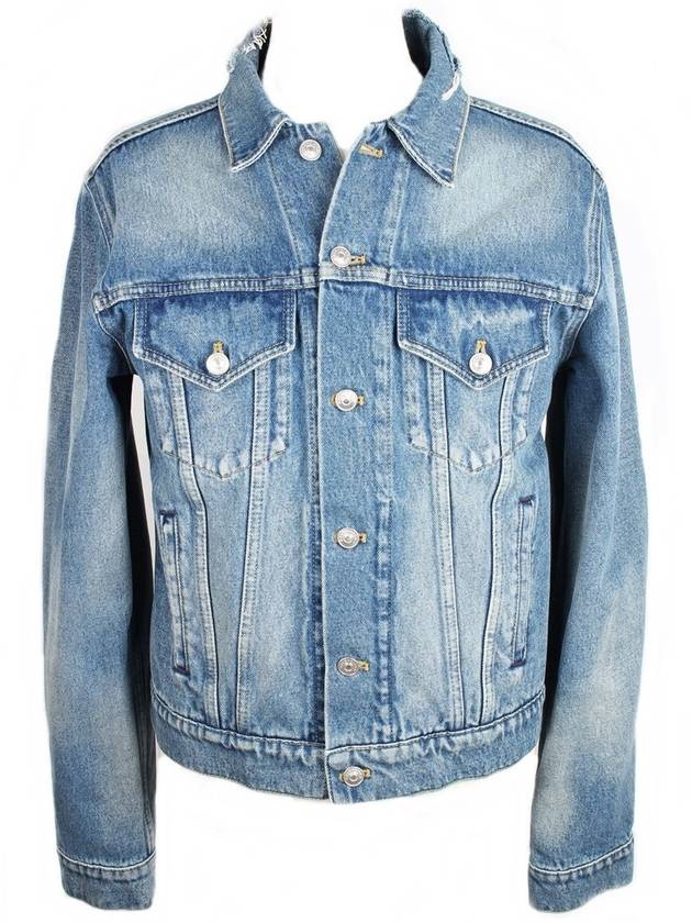 Luxury Balenciaga  Wave logo denim jacket 46