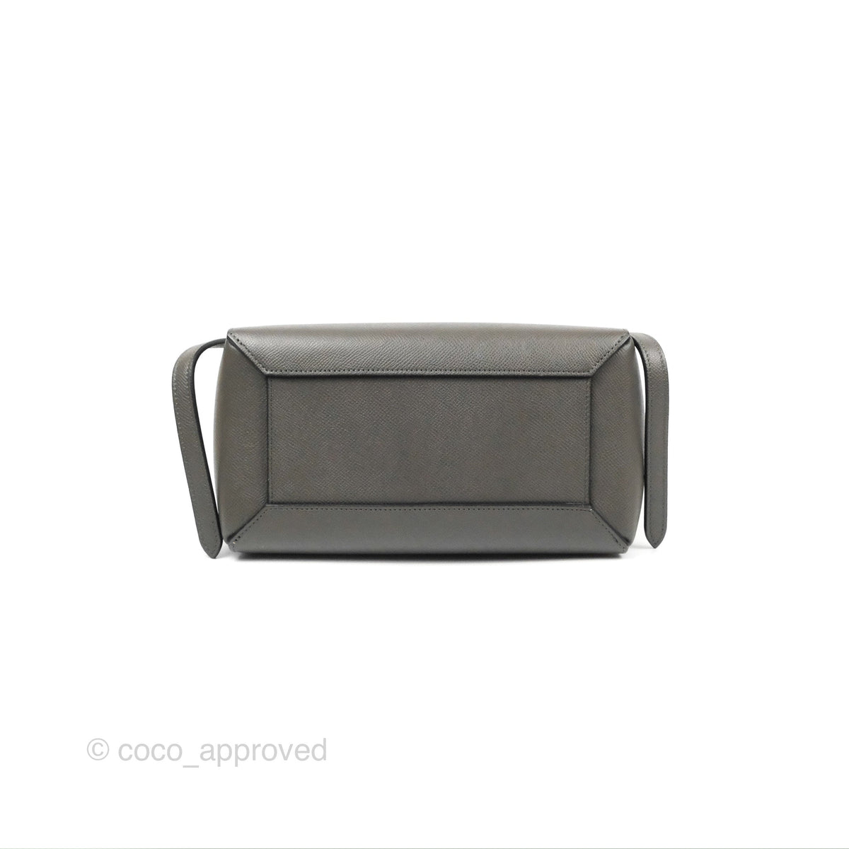 Celine Micro Belt Bag Grey Grained Calfskin Gold Hardware