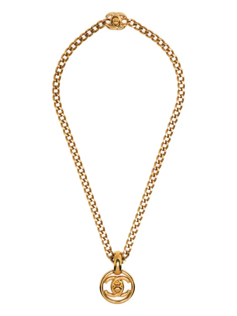 1997 CC Turn-lock Pendant Chain Necklace