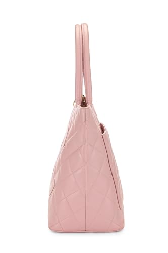 Chanel,  Pink Quilted Caviar Medallion Tote, Pink