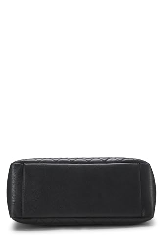 Chanel,  Black Quilted Caviar Grand Shopping Tote (GST), Black