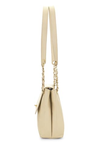 Chanel,  White Caviar Zip Tote, White