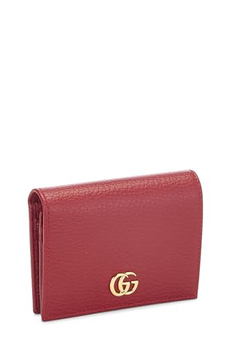 Gucci, Red Leather GG Marmont Card Cse, Red