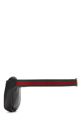 Gucci, Black Leather Logo Printed Belt Bag Small, Black