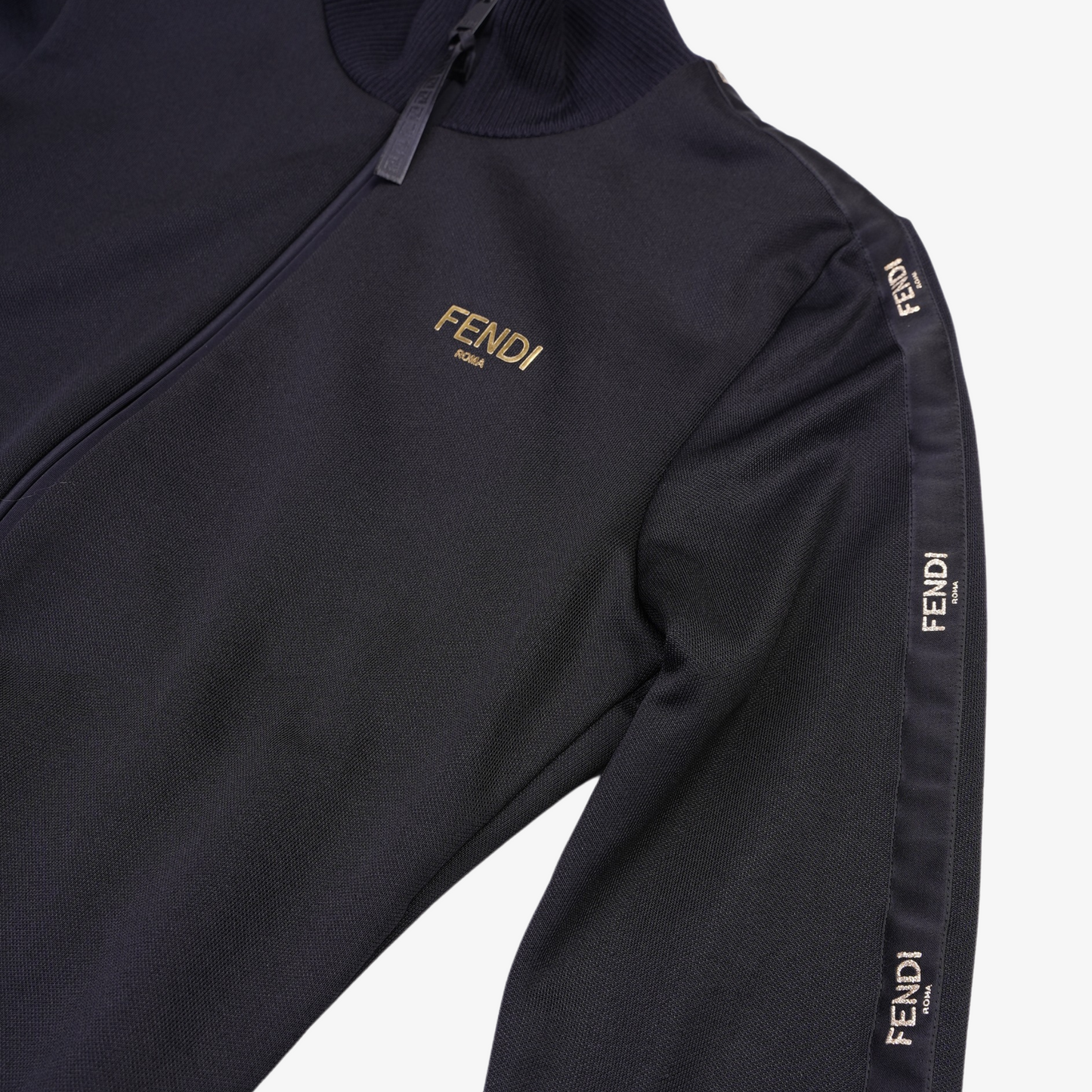 Fendi Womens Track Top Black Gold IT 38 / UK 6
