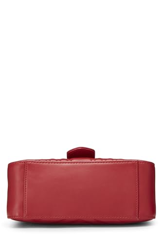 Gucci, Red Leather GG Marmont Top Handle Bag Mini, Red