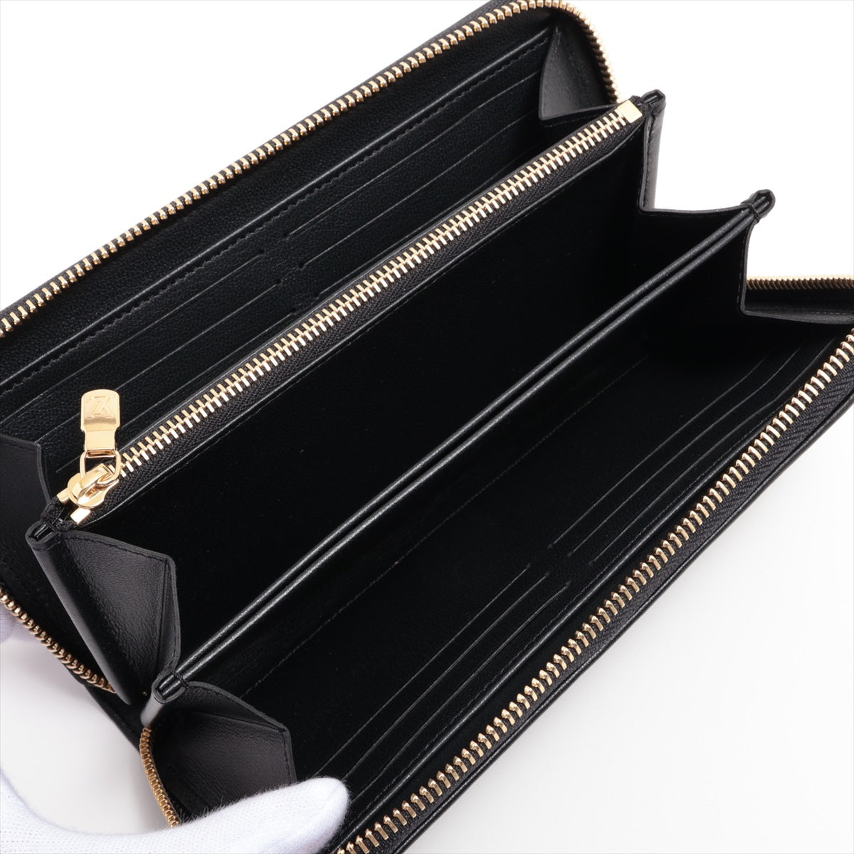 Louis Vuitton Monogram Embos Zippy Wallet M81510 Noir Round Zipper Wallet