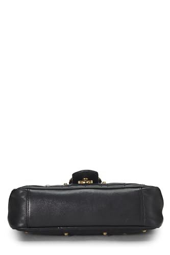 Gucci, Black Leather & Faux Pearl GG Marmont Shoulder Bag Small, Black