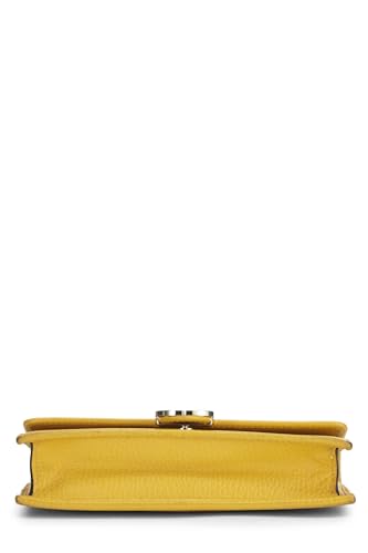 Gucci, Yellow Leather Interlocking Crossbody Small, Yellow