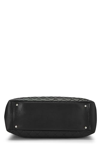 Chanel,  Black Quilted Caviar Grand Shopping Tote (GST) XL, Black