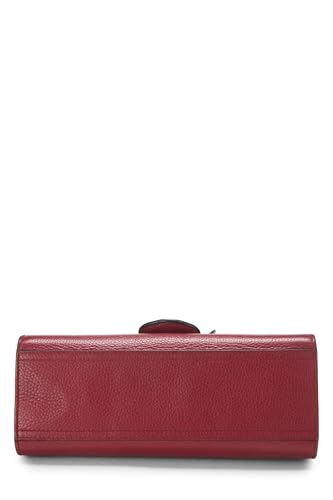 Gucci, Red Leather GG Marmont Top Handle Flap Bag Mini, Red