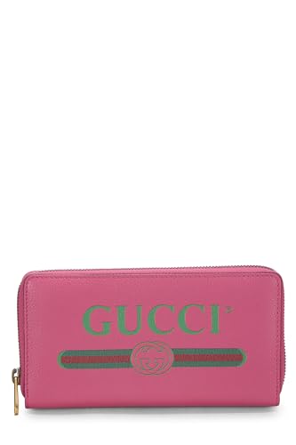 Gucci, Pink Leather Logo Wallet, Pink