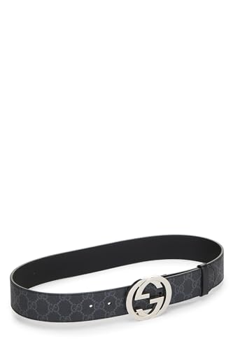 Gucci, Black GG Supreme Canvas Belt, Black