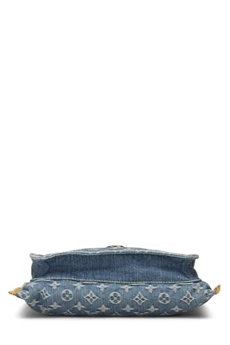 Louis Vuitton,  Blue Monogram Denim Flat Shopper, Blue