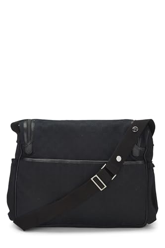 Gucci, Black Original GG Canvas Diaper Bag, Black