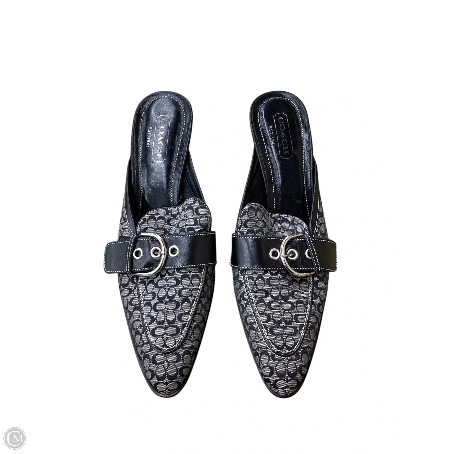 Shoes Designer By Coach In Black & Grey, Size: 9