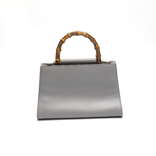 GUCCI Handbag 459076 Bamboo gray 2WAY Bamboo Women Used