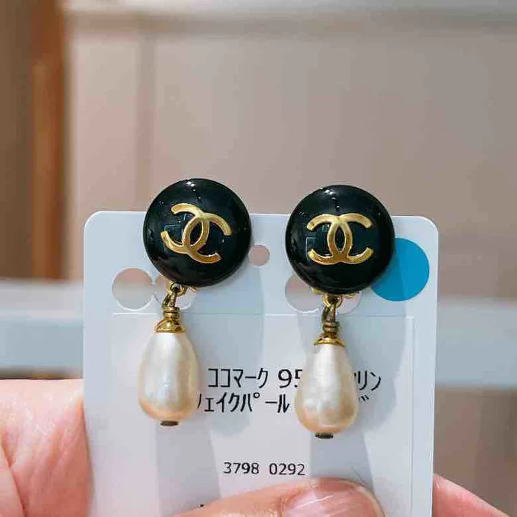Chanel Pearl Clip On Earrings