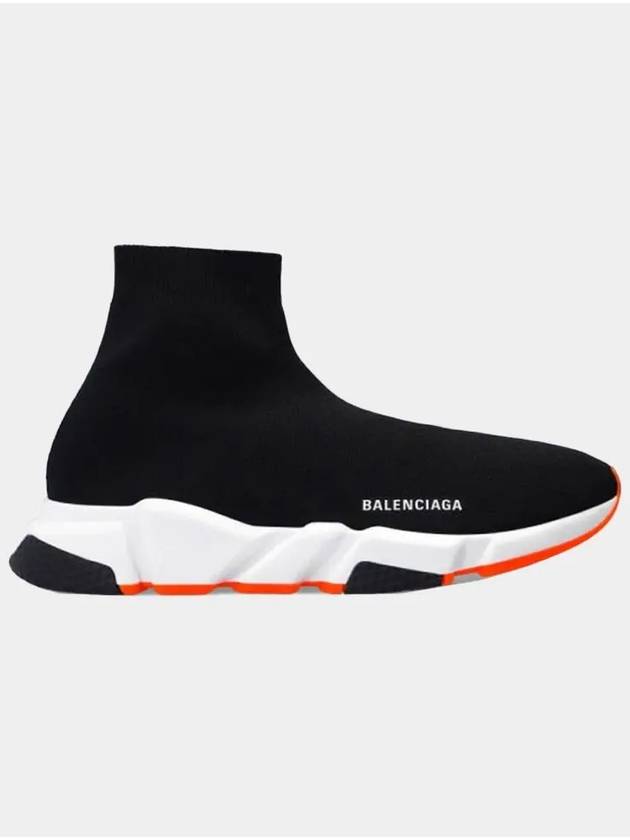 Luxury Balenciaga  Speed Runner High Top Sneakers Black Orange