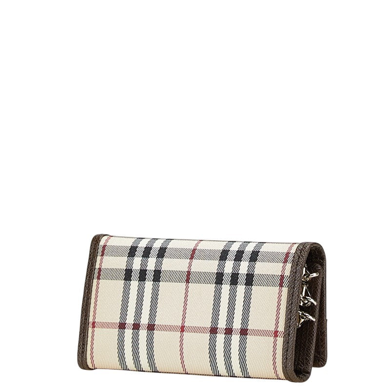 Burberry Nova Check Canvas Leather Key Case