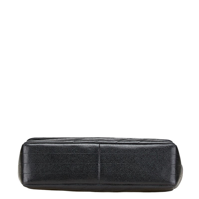 Chanel Coco Mark Bias Stitch Caviar Skin Shoulder Bag