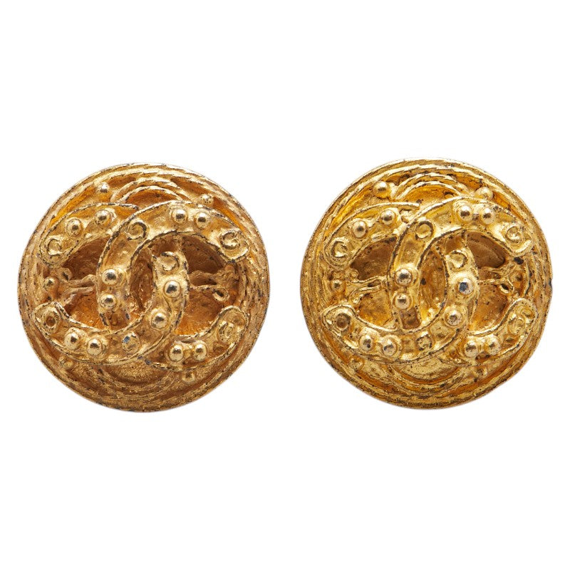 Chanel Coco Mark Round Earrings