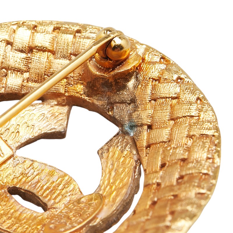 Chanel Coco Mark Round Brooch