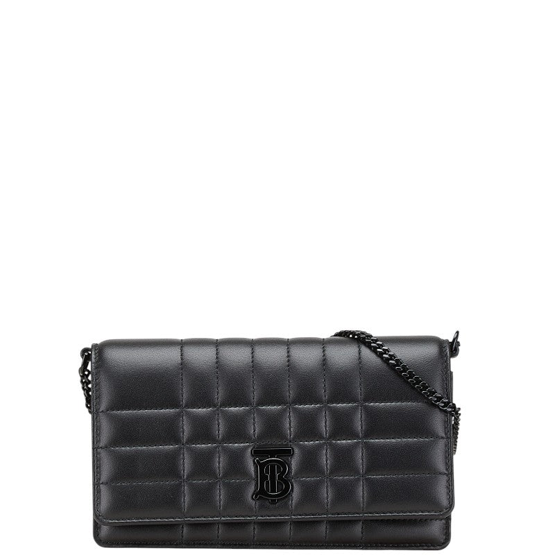 Burberry Lola Clutch TB Logo Leather Shoulder Bag
