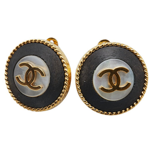 Chanel Coco Mark Round Earrings