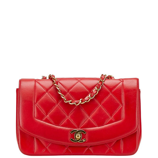 Chanel Diana Matelasse Lambskin Shoulder Bag