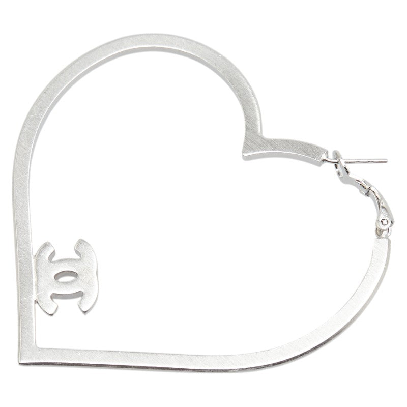 Chanel Coco Mark Heart Motif Earrings