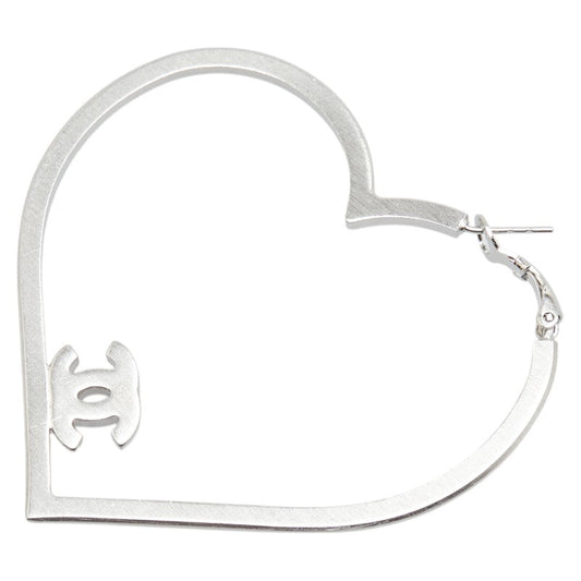 Chanel Coco Mark Heart Motif Earrings