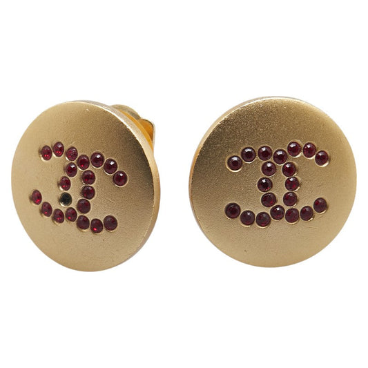 Chanel Coco Mark Round Earrings
