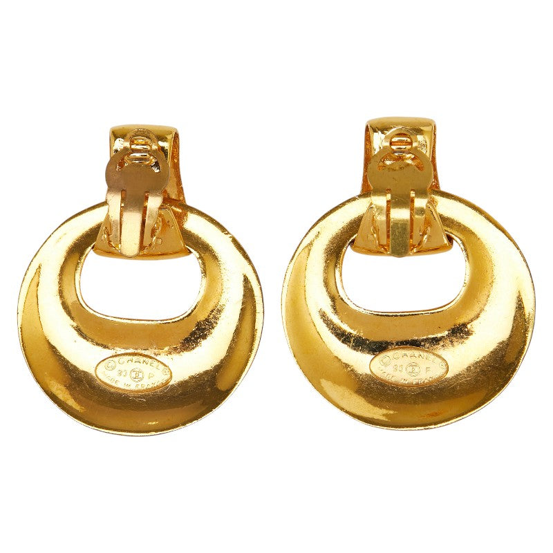 Chanel Coco Mark Round Swing Earrings