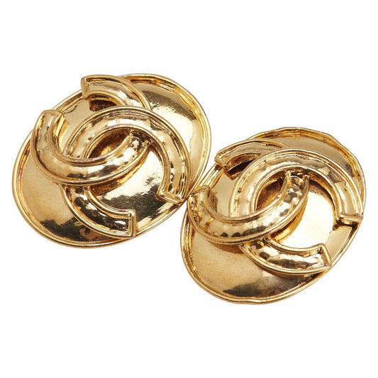 Chanel Coco Mark Oval Earrings