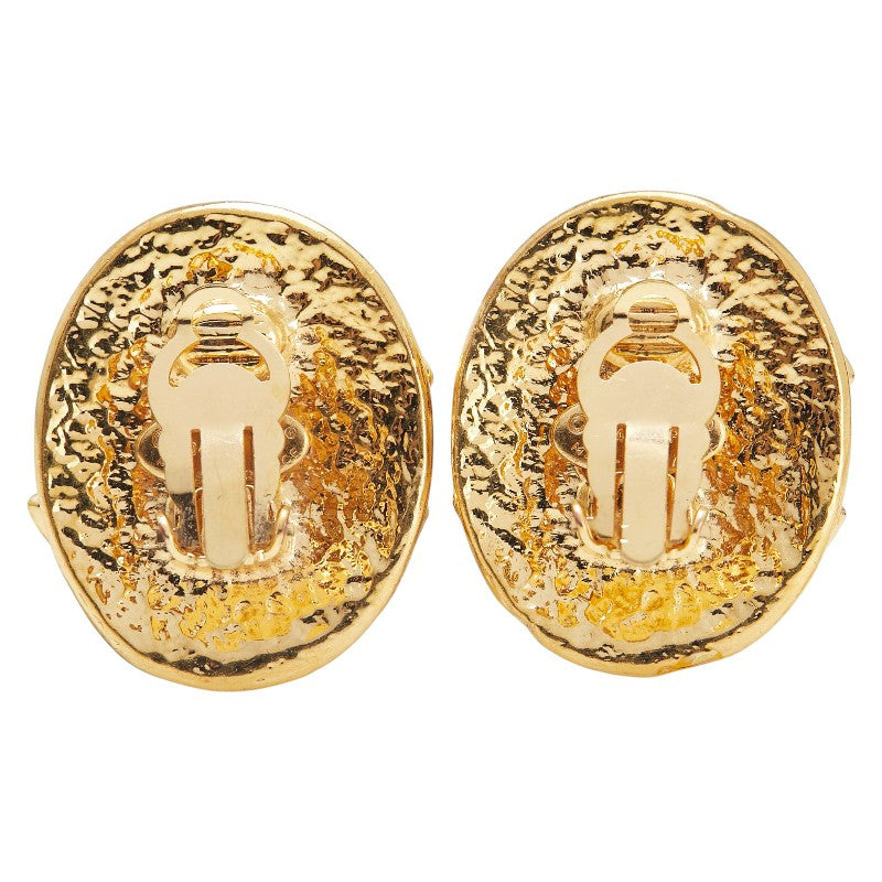 Chanel Coco Mark Oval Earrings