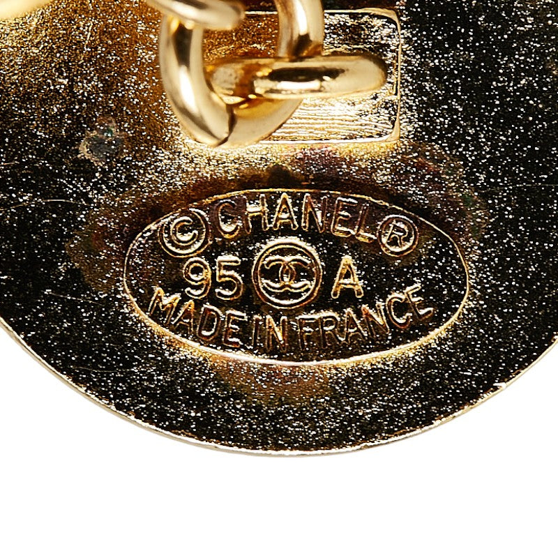 Chanel Vintage Coco Mark Gold Plated Cuffs