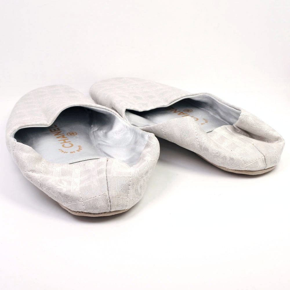 CHANEL Other shoes canvas Silver New travel line Room shoes Women(Unisex) 36 Used