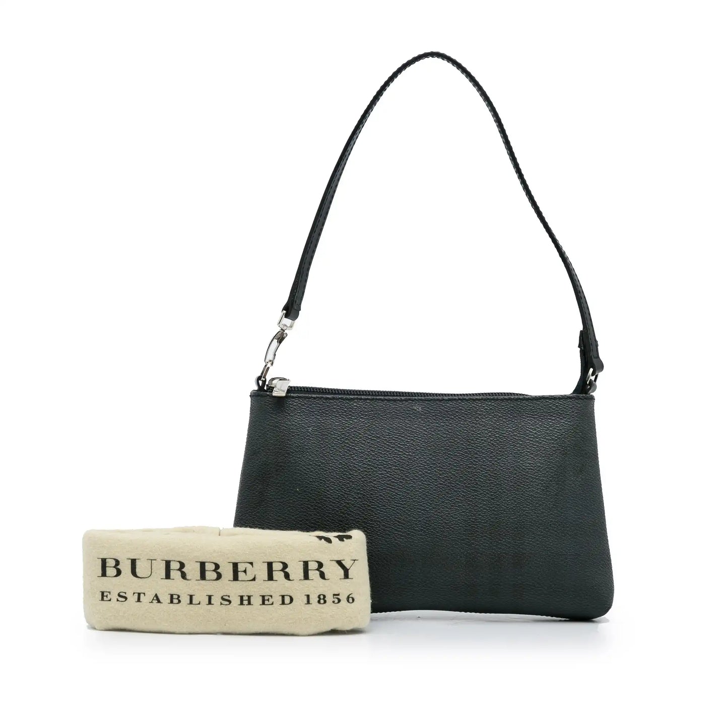 Burberry Baguette Black Smoke Check Canvas